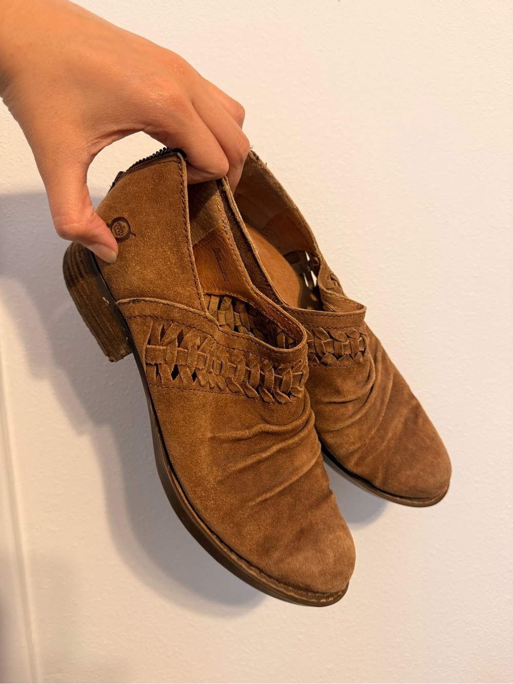 Born Katharina Brown Leather Ankle Bootie